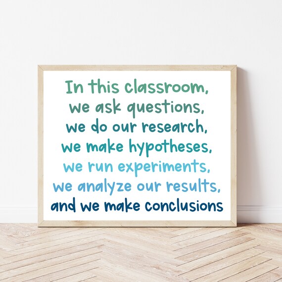 Scientific Method Poster Science Classroom Wall Decor Elementary School Teacher Gifts Stem Prints Sign Boho
