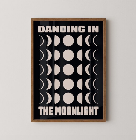 Dancing In The Moonlight Print Toploader Muisc Music Wall Art Lyrics