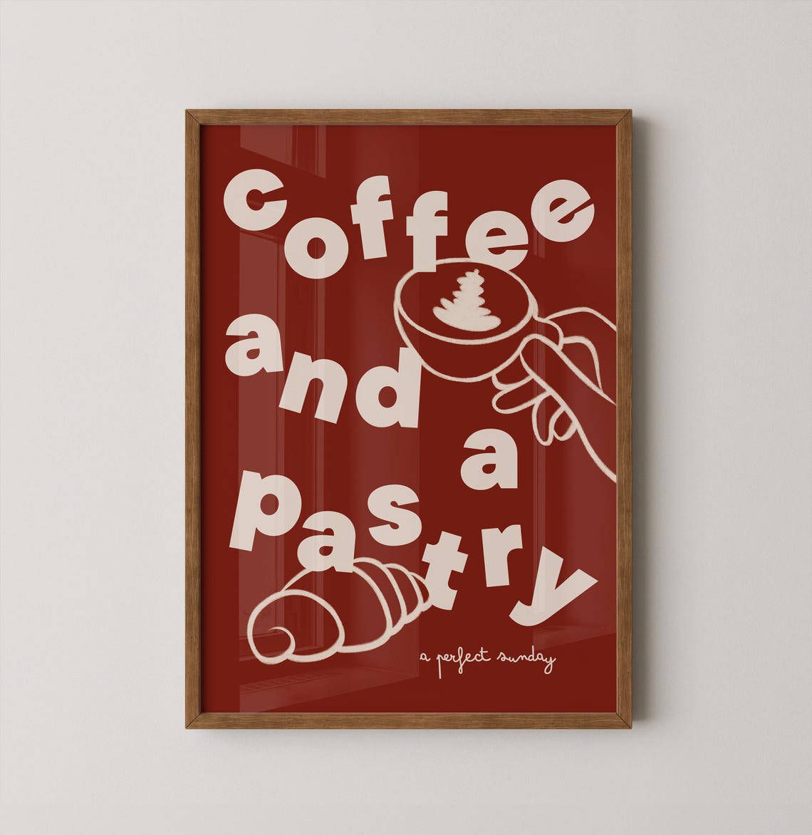 Coffee And A Pastry A Perfect Sunday Cozy Cafe Kitchen Wall Art