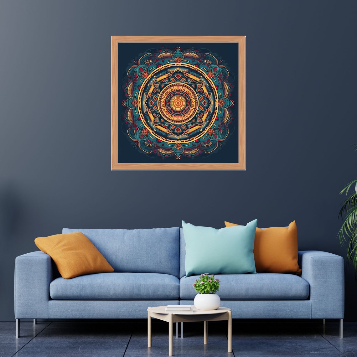 Mandala Indian Art Meditation Wall Art Spiritual Decoration Print Art Relaxing Yoga Esoteric Wall Print