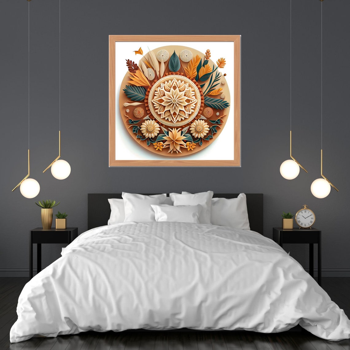 Nature Mandala Art Zen Wall Art Home Decor Mandala Wall Decor Custom Size Colourful Art Prints Art Wall Print Decor - Image 3