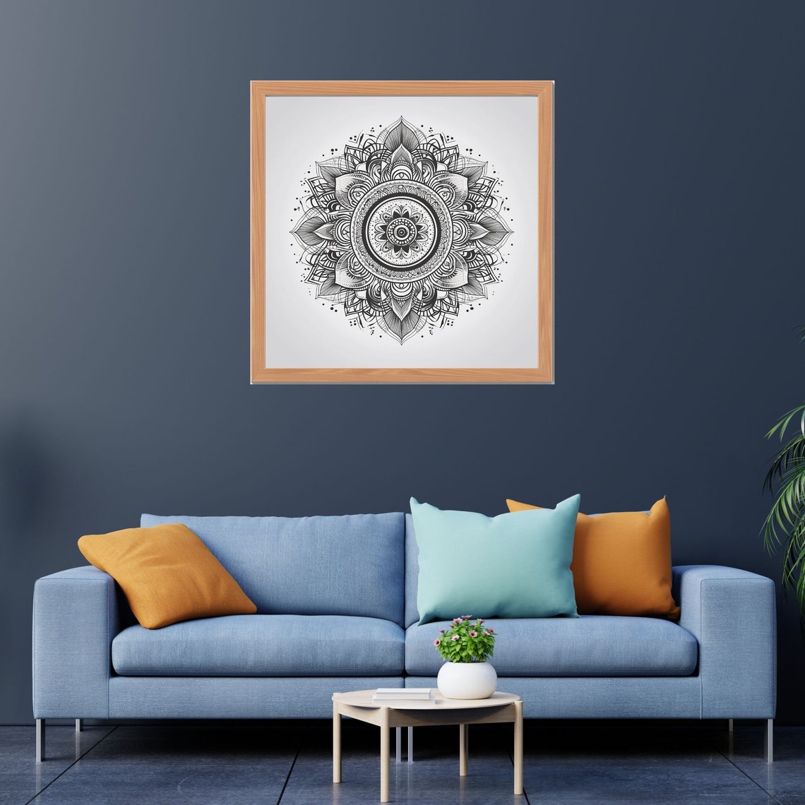 Mandala Indian Art Meditation Wall Art Spiritual Decoration Print Art Relaxing Yoga Esoteric Wall Print - Image 3