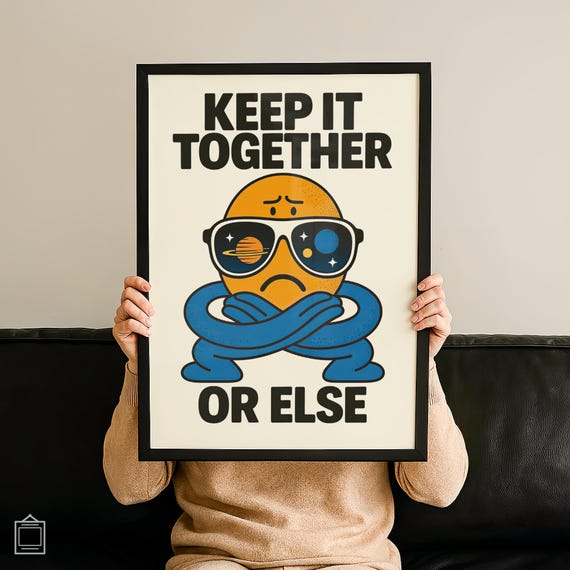 Funny Artful Wall Poster Homely Art Print Modernism Typography Minimal Giftful Printing For Room Decor No 64