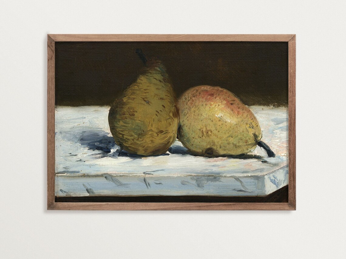 Manet Still Life of Pears, Vintage Fruit Art Print