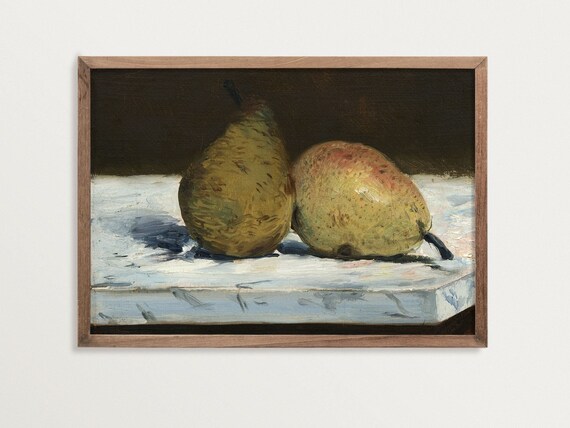 Manet Still Life of Pears, Vintage Fruit Art Print