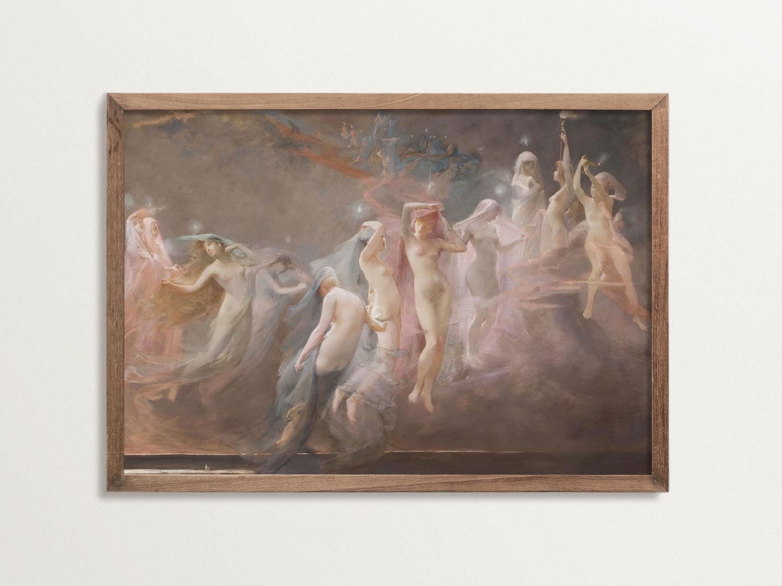 The Morning Stars, Whimsigoth Fairycore Wall Art Print