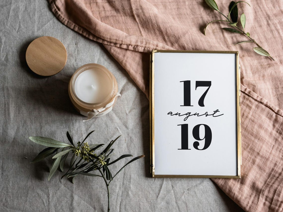 Personalised Date Wall Print Custom Home Decor Cute Art Anniversary Gifts Birthday And Wedding Gift - Image 3