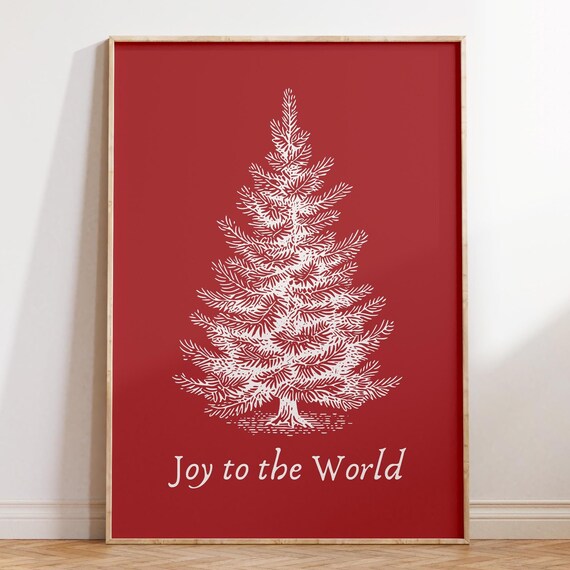 Joy To The World Christmas Wall Art Matisse Print Christian Wall Art Bible Verse Housewarming Gift Holiday Home Decor Art
