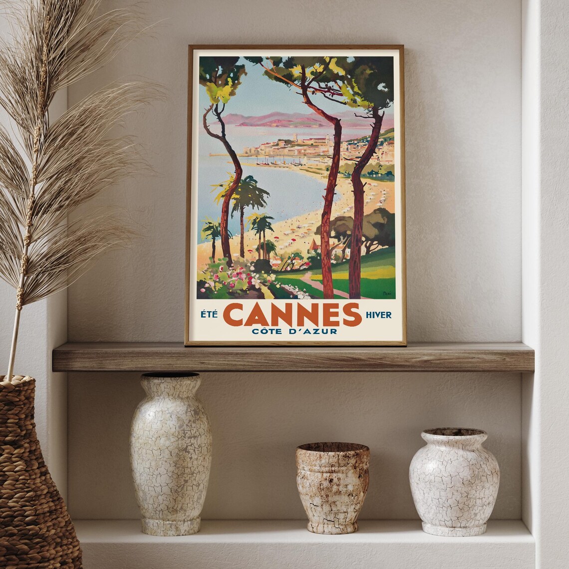 Cannes Vintage Travel Poster Art Print, French Riviera - Image 2