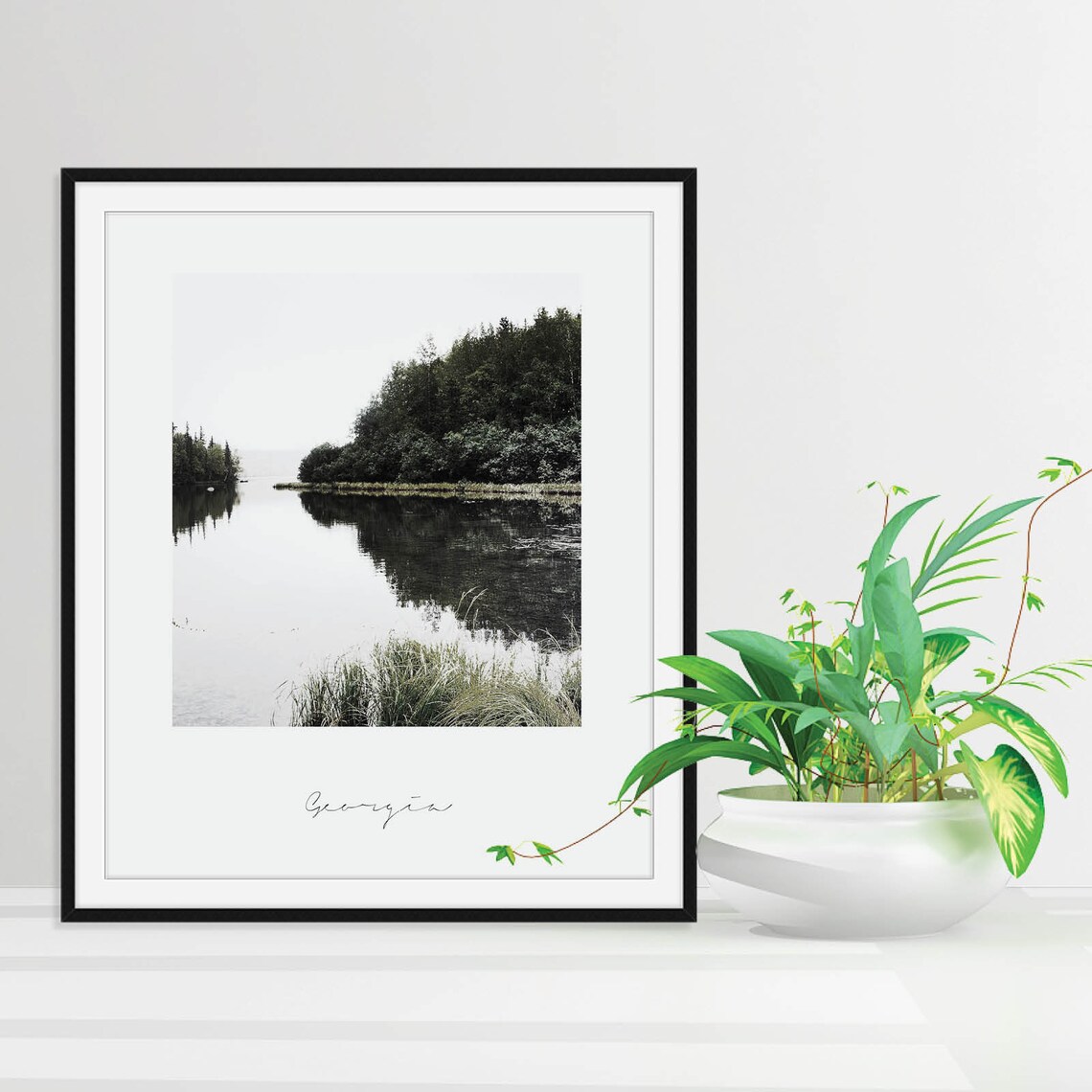 Georgia Lake Landscape Photography Print Rustic Nature Travel Art - Image 2
