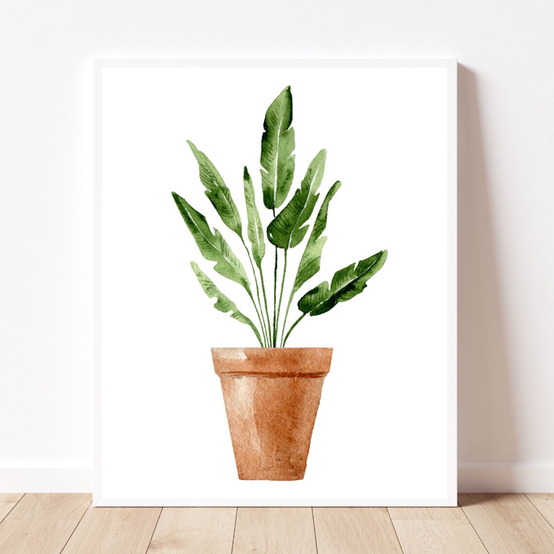 Watercolor Potted Plants Print Set Of Three For Plant Lovers - Image 2