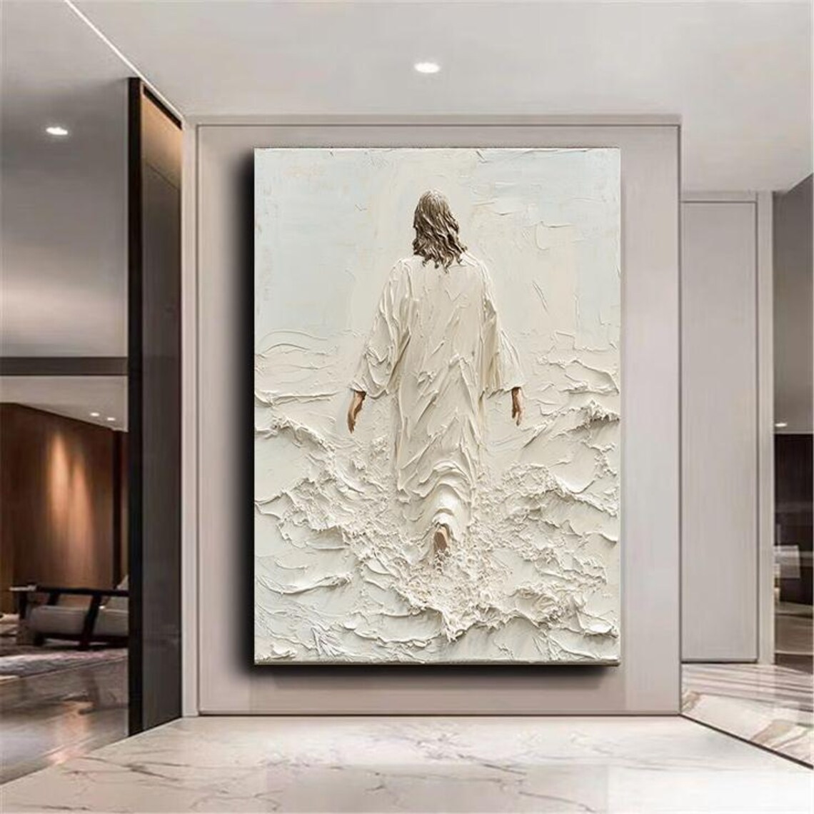 Jesus Walking On Water Religious Wall Art Print - Image 2