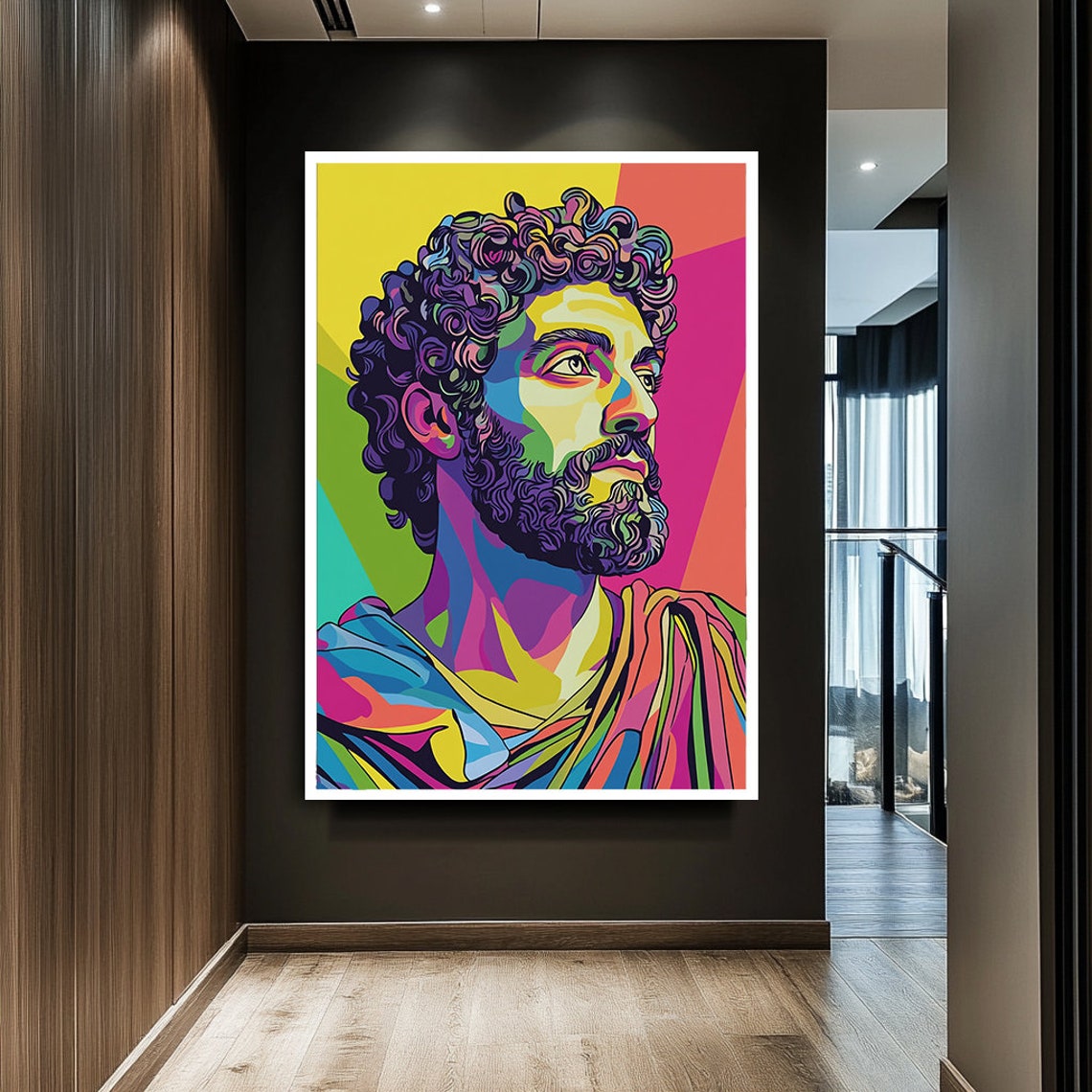 Vibrant Colorful Man Art Print Bold Abstract Artwork For Dynamic Home Decor - Image 2