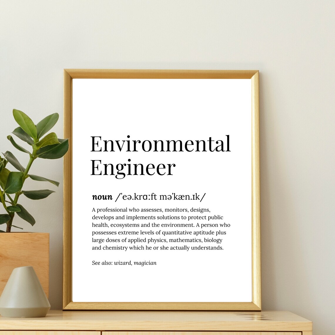 Environmental Engineer Gift, Office Decor Art Print - Image 2