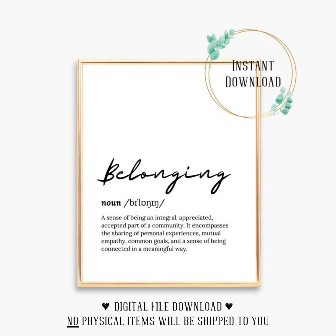 Belonging Script Definition Accepted Part of Community Poster