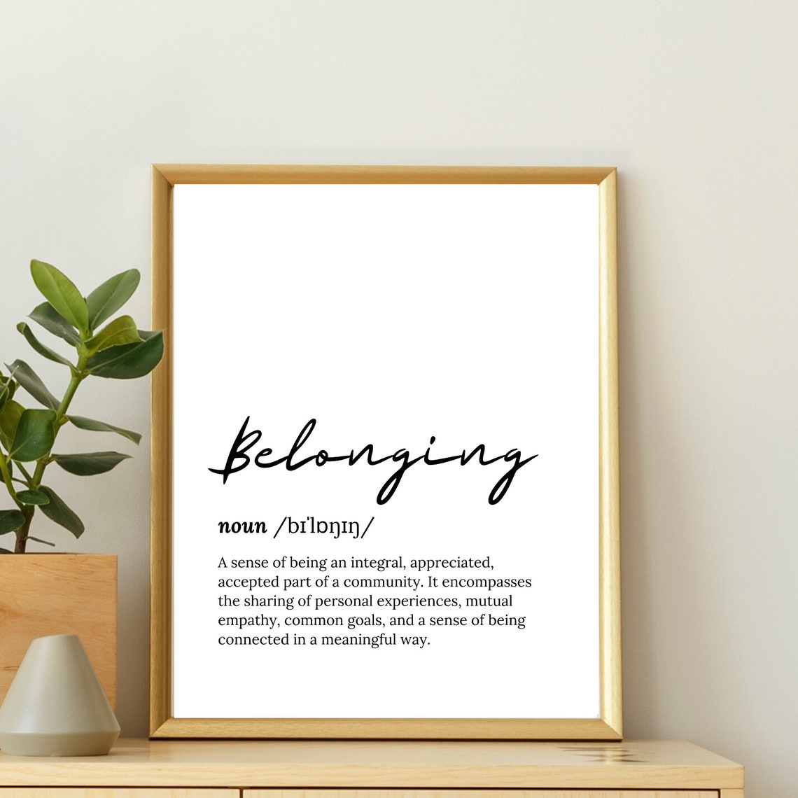 Belonging Script Definition Accepted Part of Community Poster - Image 2