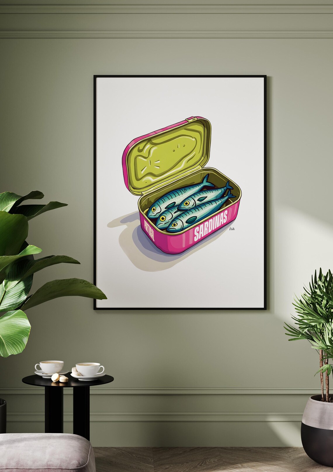 Sardinas Retro Design, Fun Hand Drawn Illustration - Image 2