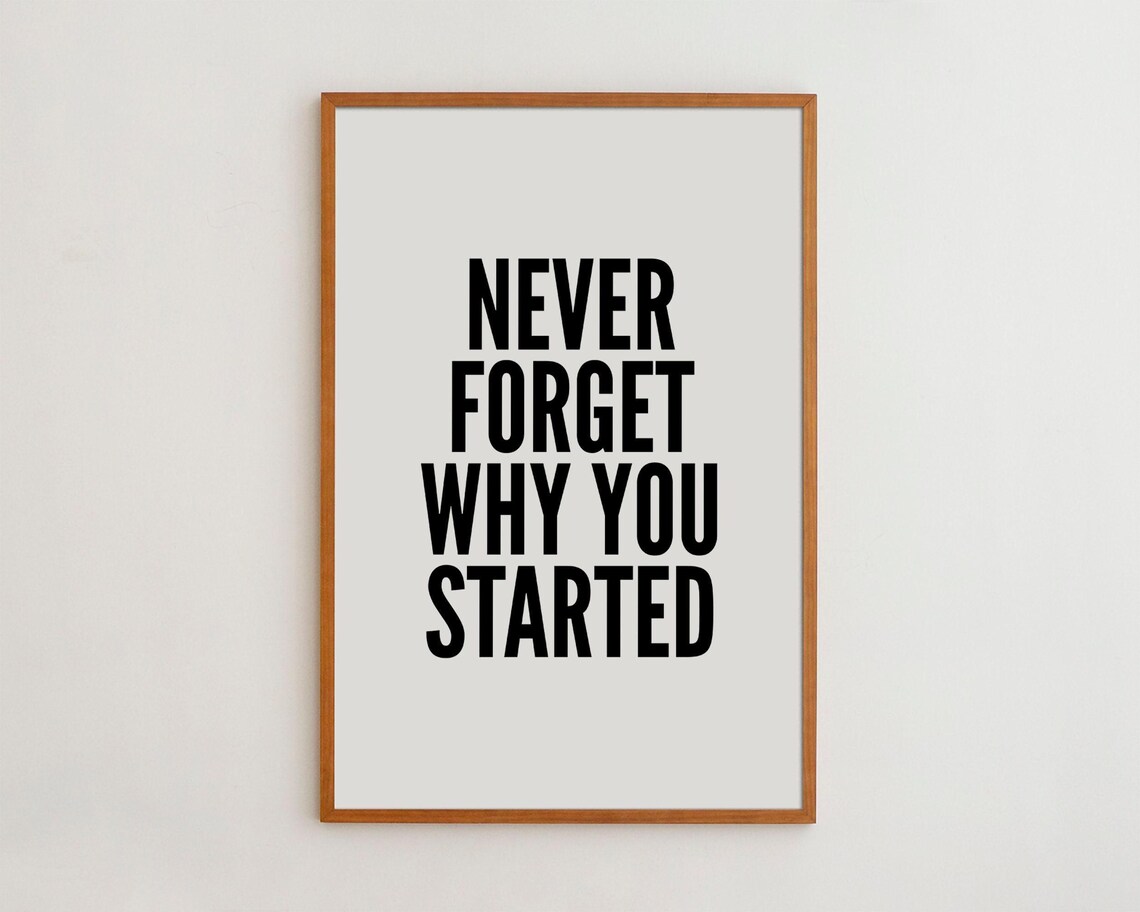 Motivational Quote Print, Black And White Typography