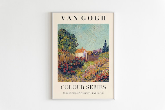Vincent van Gogh Poppy Garden Cottage Colour Series Exhibition Print