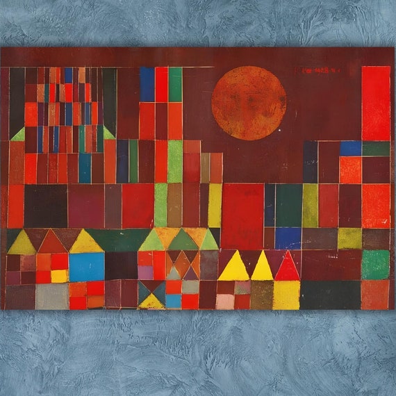Paul Klee Castle And Sun Wall Art Poster Print Paul Klee Castle And Sun Poster Art Reproduction Abstract Wall Art Print