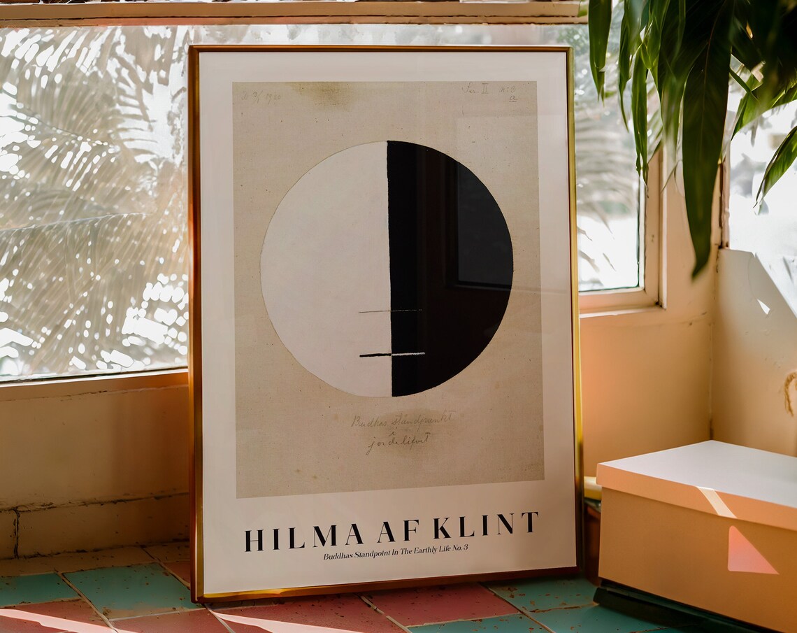 Hilma Af Klint Exhibition Abstract, Vintage Minimalist