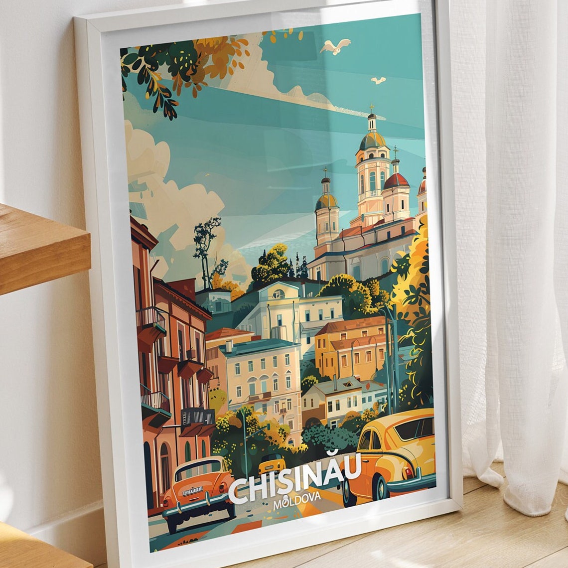 Chisinau Travel Print Moldova Chisinau Travel Poster Moldova Travel Poster Moldova Cityscape Wall Art Unique City Decor