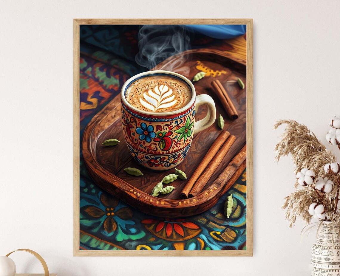Pakistani Chai Doodh Pati Art Print, Restaurant Decor