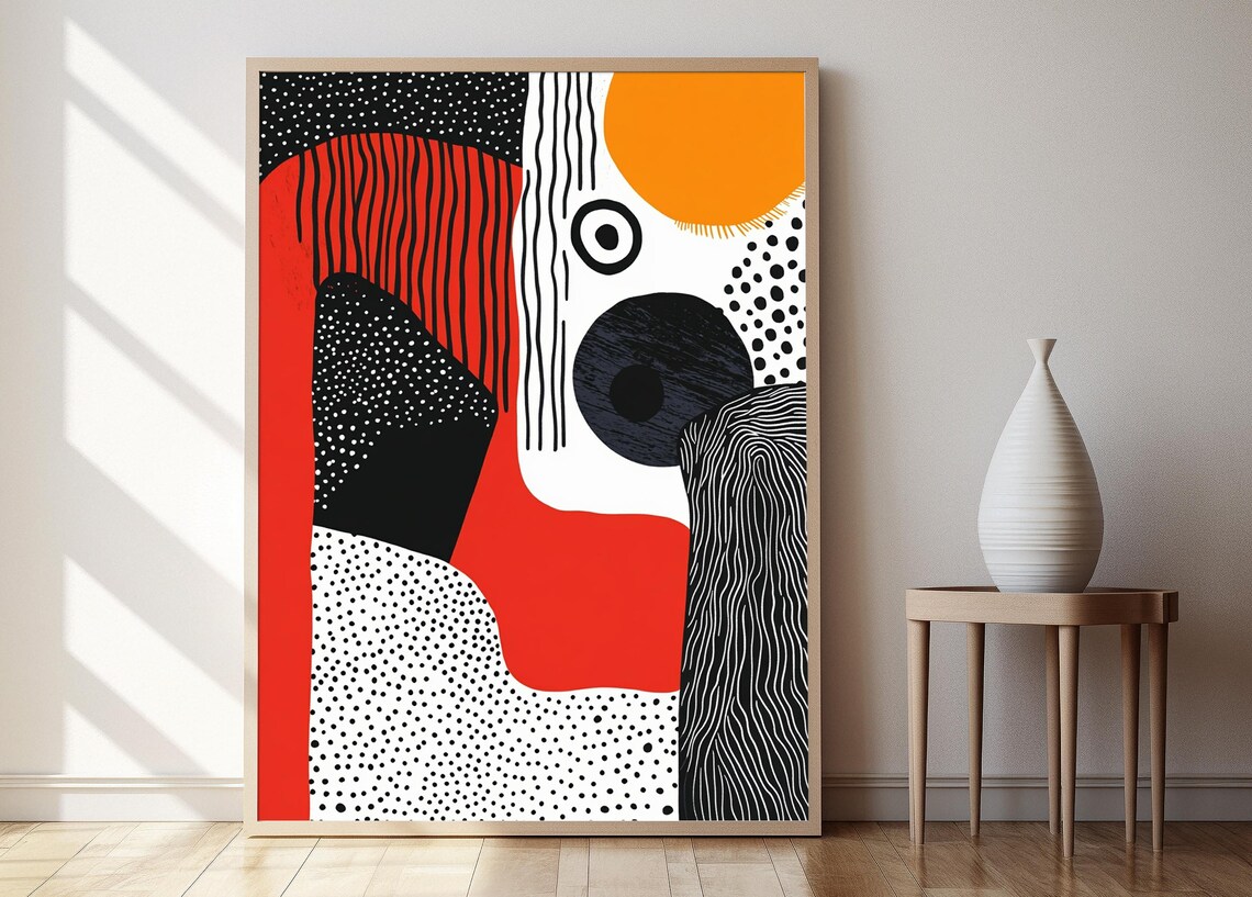 Marimekko Abstract Illustration, Finnish Modern Design