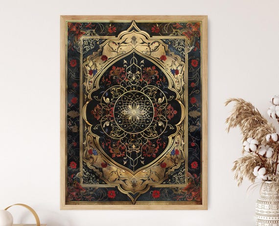 Islamic Art Symmetrical Motifs Elegant Geometric Patterns