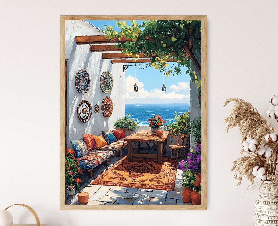 Bodrum Rooftop Colorful Turkiye Art Print