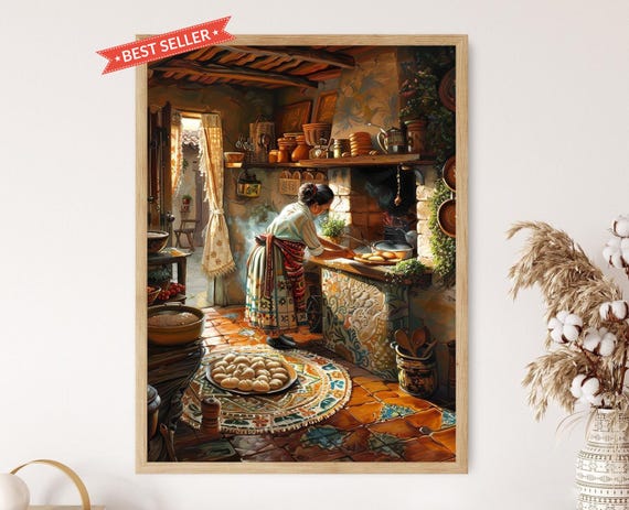 Rustic Mexican Kitchen Cocina, Restaurant Art Print