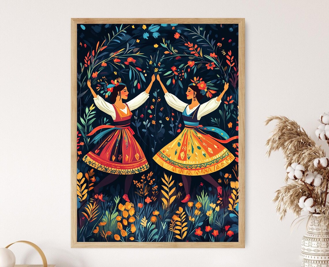 Kosovo Shota Dance - Balkan Illustration