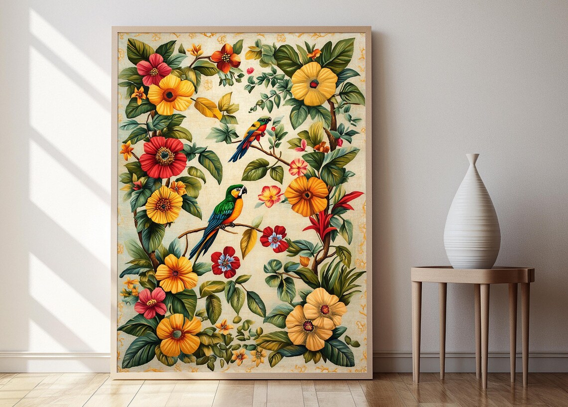 Mexican Chiapas Jungle Motif Decor Art Print