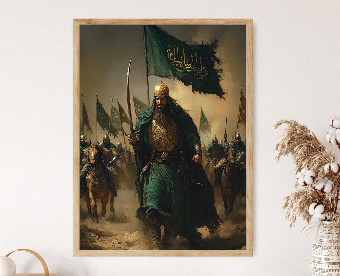 Saladin In Battle, Medieval Islamic Art Print