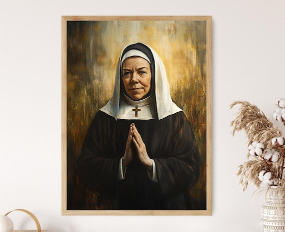 Saint Mary Mackillop Portrait, Catholic Devotional Art