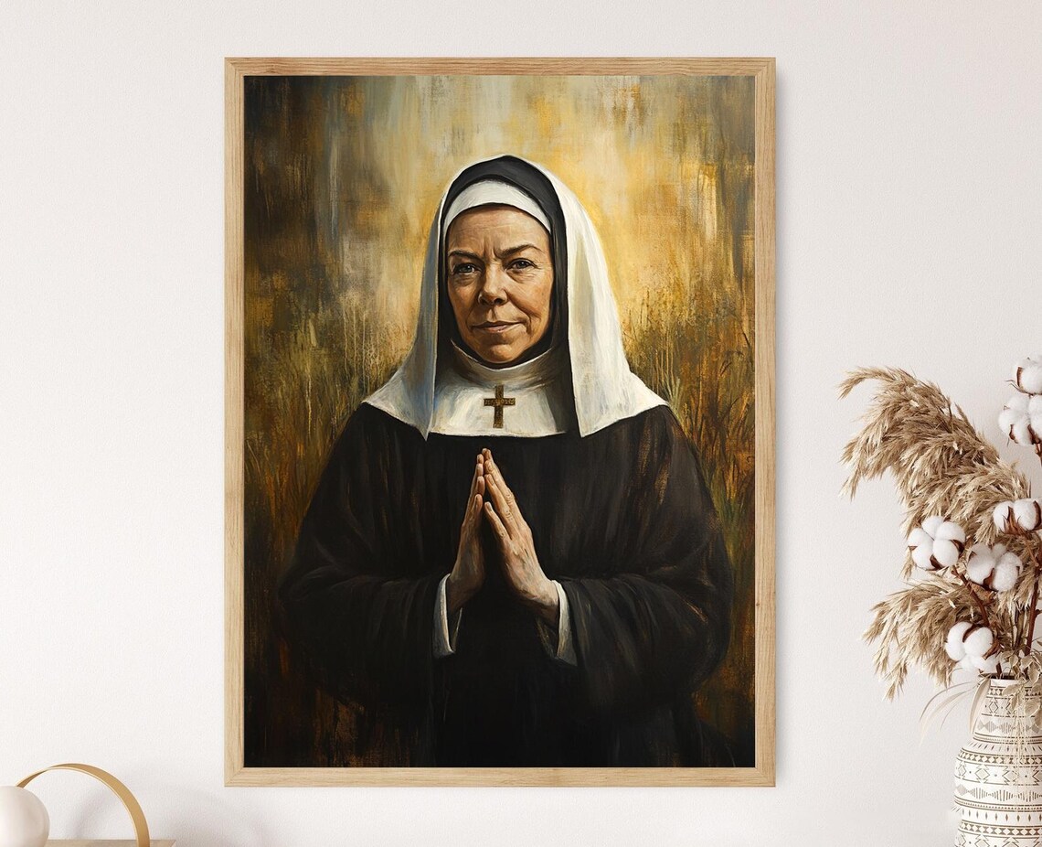 Saint Mary Mackillop Portrait, Catholic Devotional Art