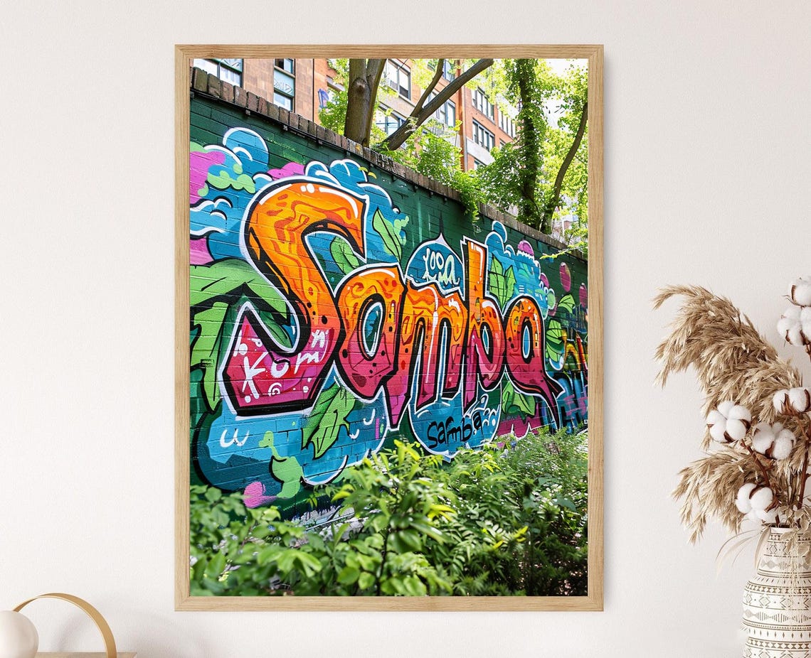 Samba Graffiti Art Energetic And Colorful Art Perfect For Bedroom Or Dance Studio Great Gift For Dance Enthusiasts