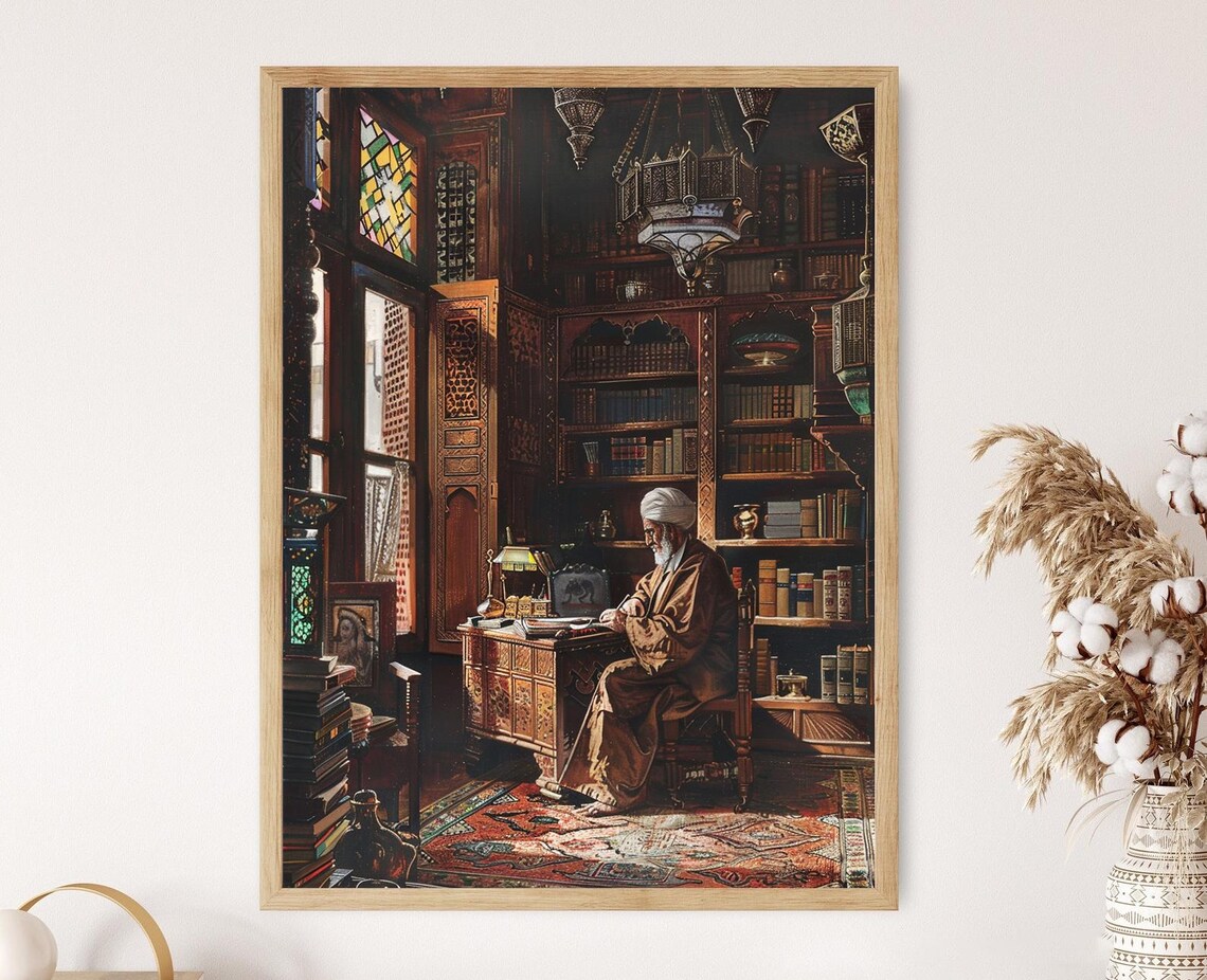 Ottoman Scholar At Study, Topkapi Palace Art Print