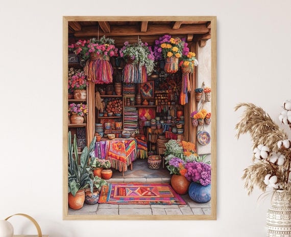Mercado Peruano De Alpaca Y Cerámica Art Print