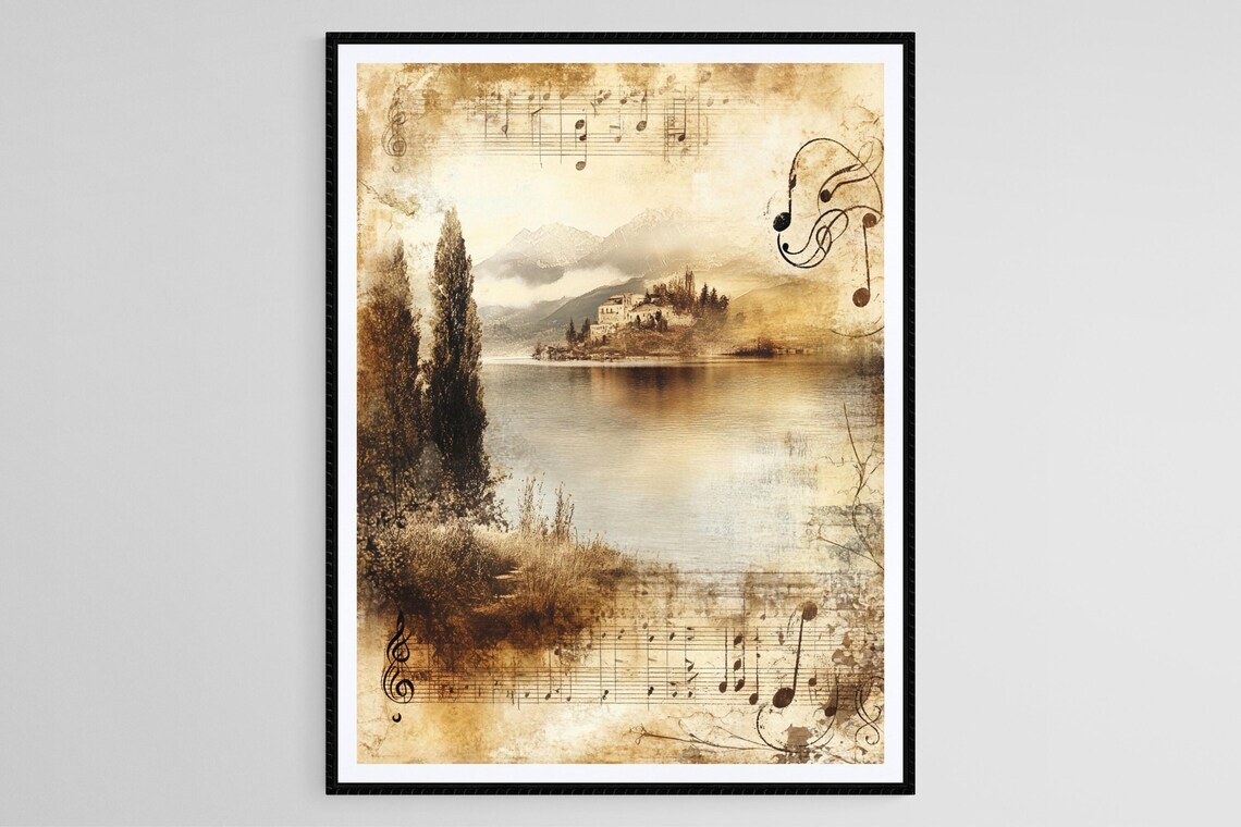 Musical Landscape Art Print, Soothing Notes