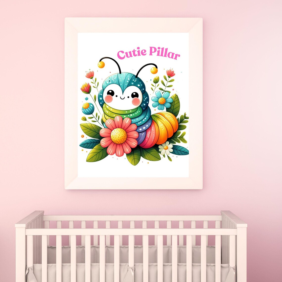 Illustrated Colourful Caterpillar Nursery Decor - Image 5