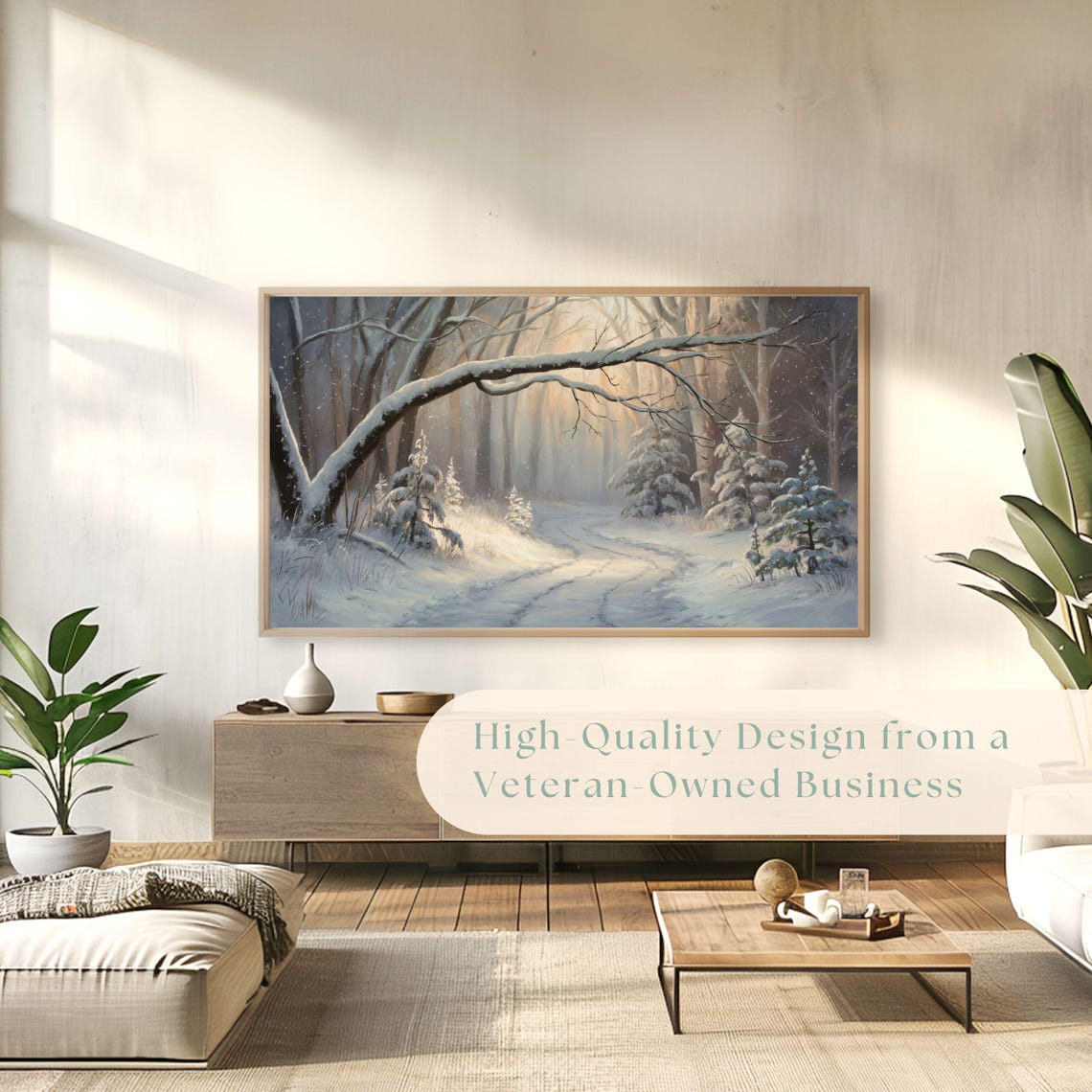 Snowy Forest Path Sunlight Through Frosted Trees Winter Trail Poster - Image 4