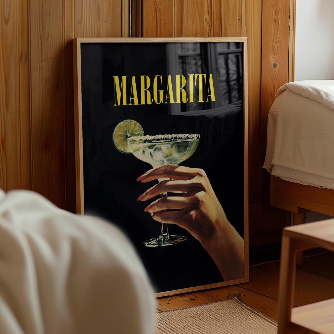 Cocktail Poster Tequila Lover Gift Recipe Liquor Chic Bar Tavern Margarita Digital Download