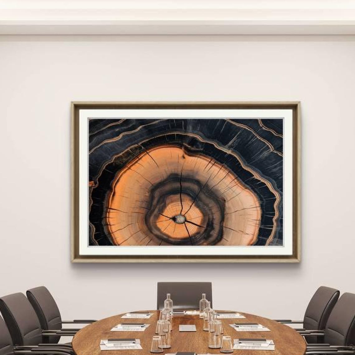 Abstract Wood Ring Print Modern Nature Wall Art