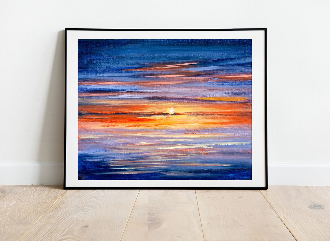 Sunset In The UK, Dramatic Sunset Art Print