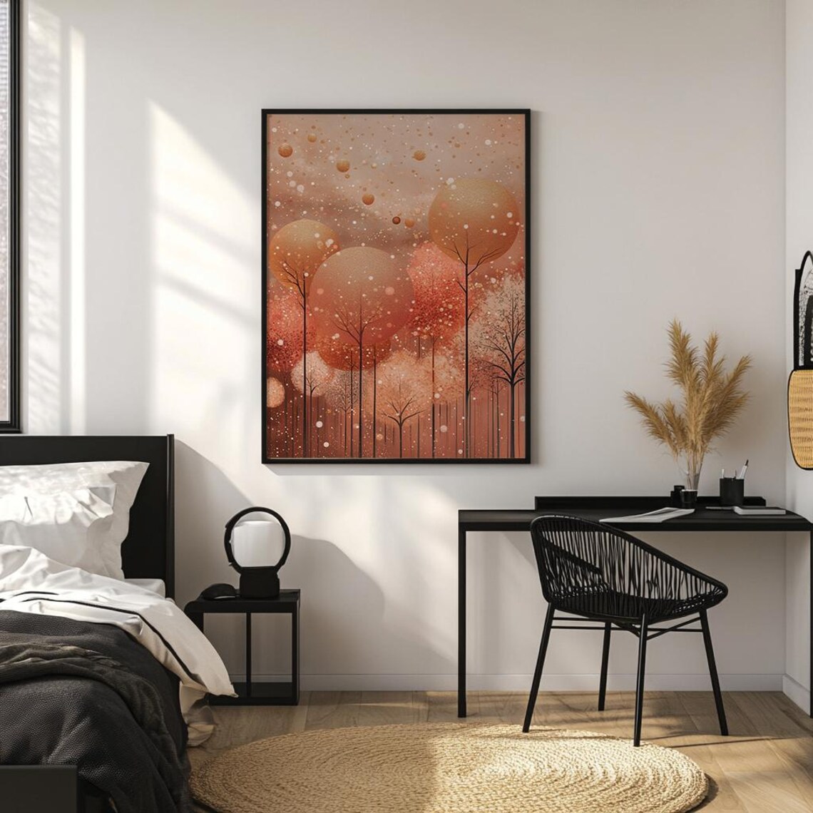 Yayoi Kusama-Inspired Abstract Trees, Japanese Landscape - Image 2