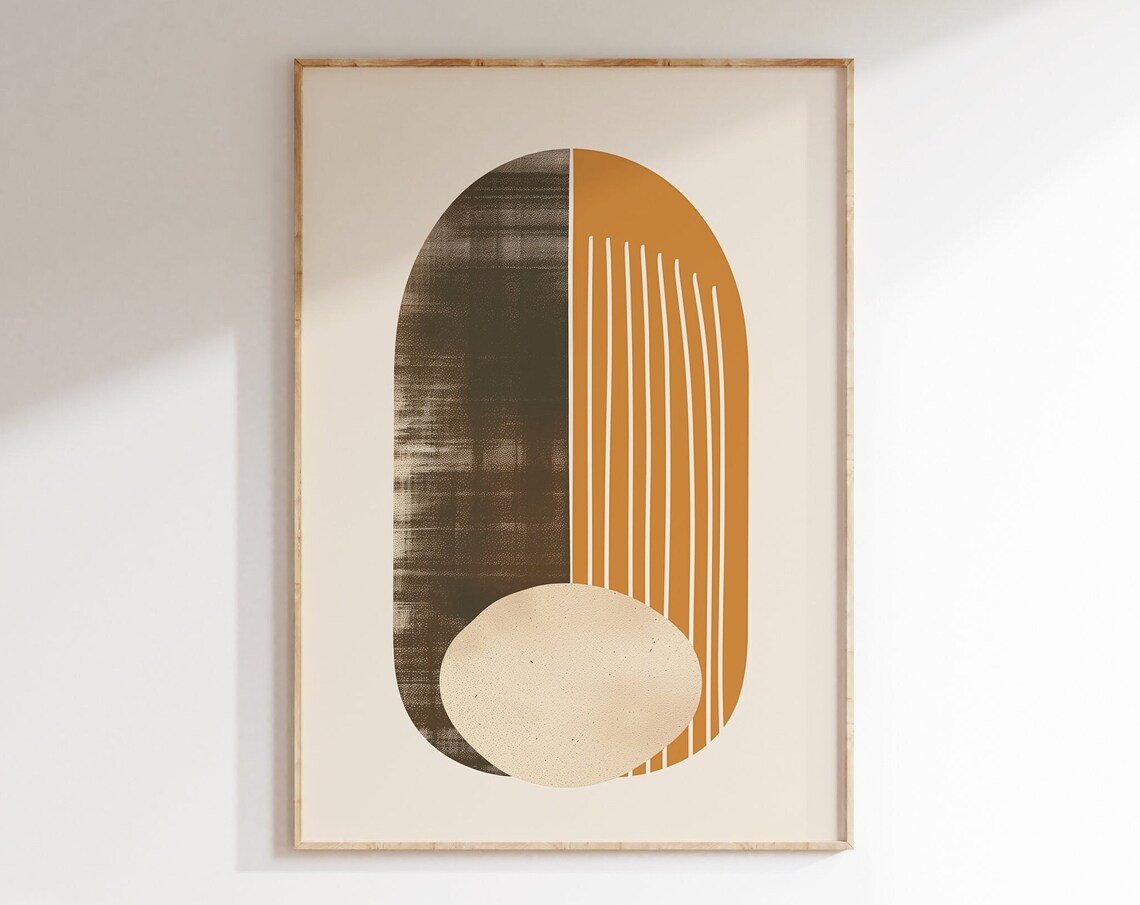 Modern Boho Mid Century Modern Art Print