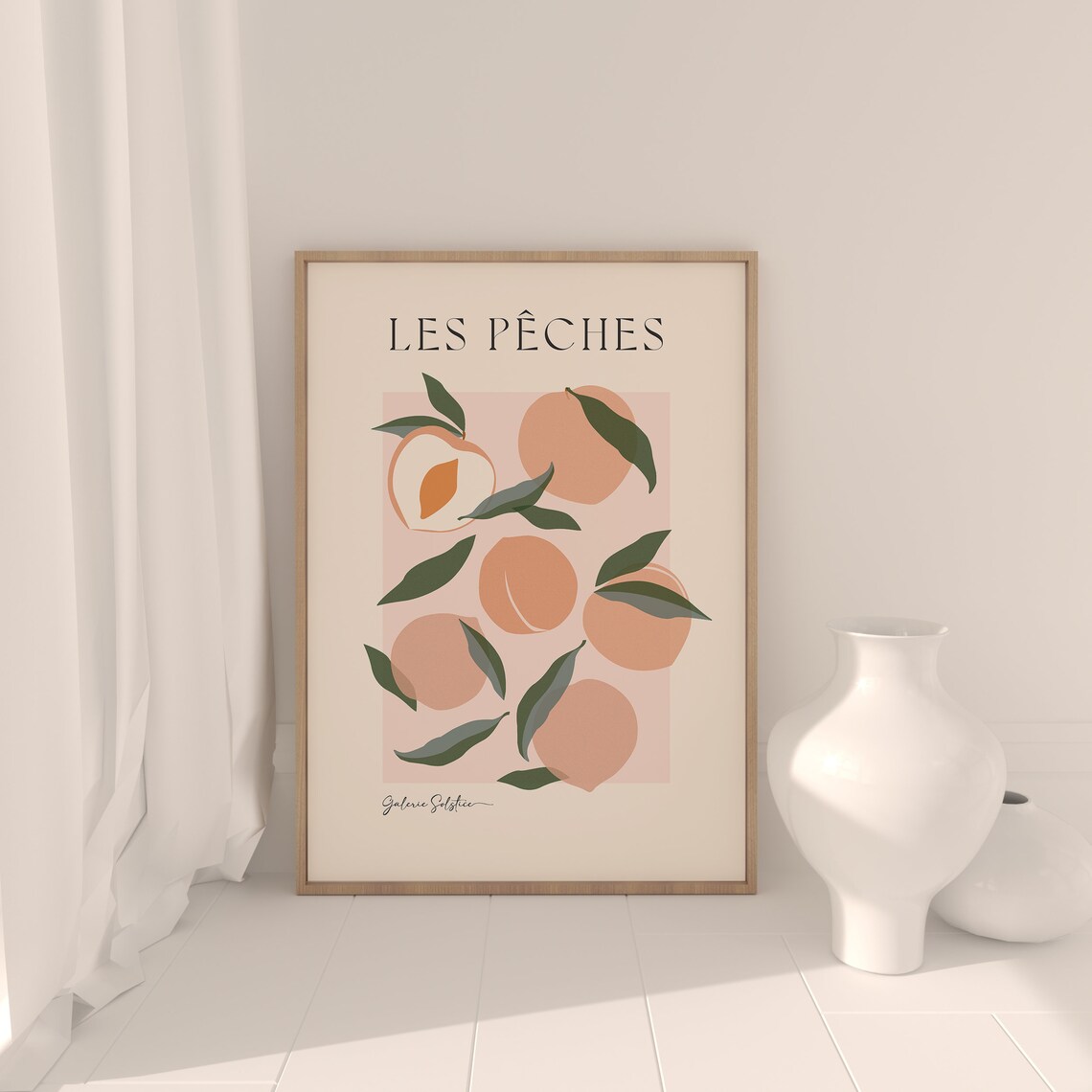 Peach Print, Aesthetic Fruit Market Poster - Image 3