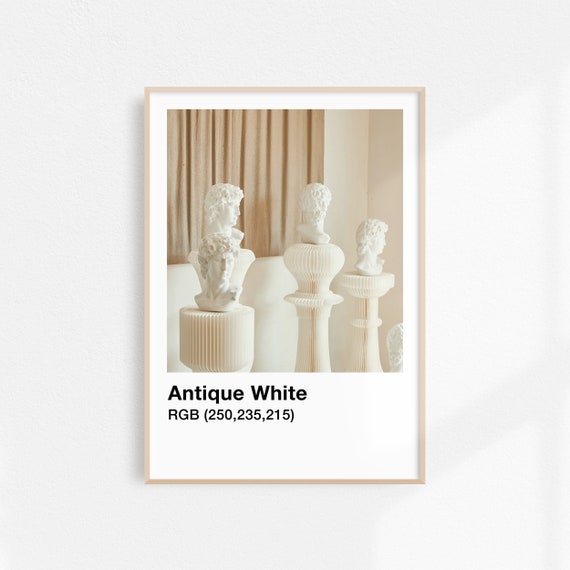 Antique White Print Aesthetic Poster Classical Art Print Neutral Wall Art Cream Poster Fine Art Print Art