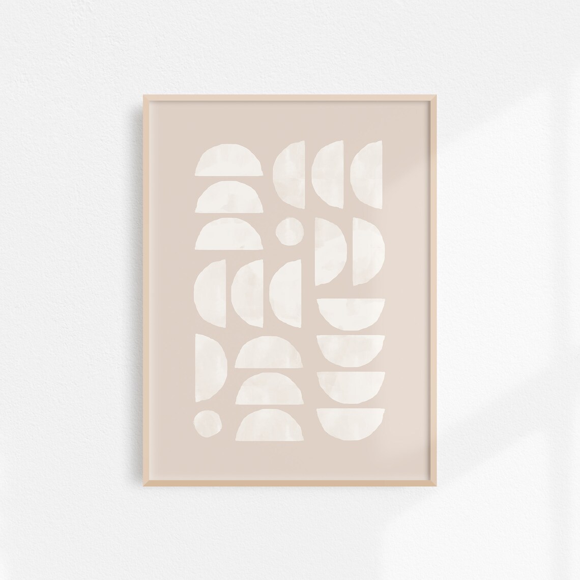 Wabi Sabi Semicircle Print, Neutral Geometric Art